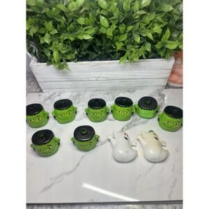 Frankenstein Monster Halloween Blow Mold Hallmark  Light Covers‎ Only 2 Ghosts